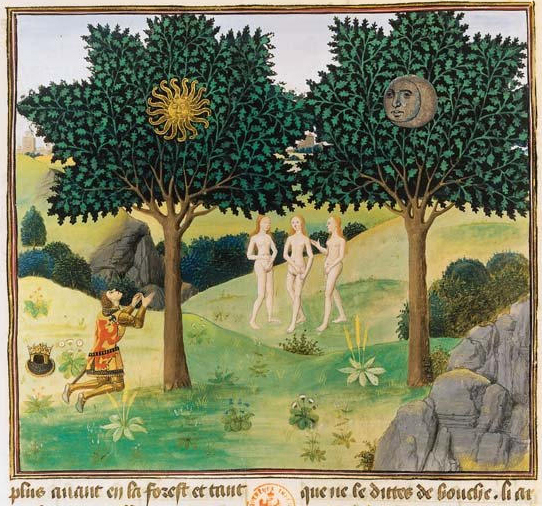 Les arbres du Soleil et de la Lune, Jean Wauquelin 1448